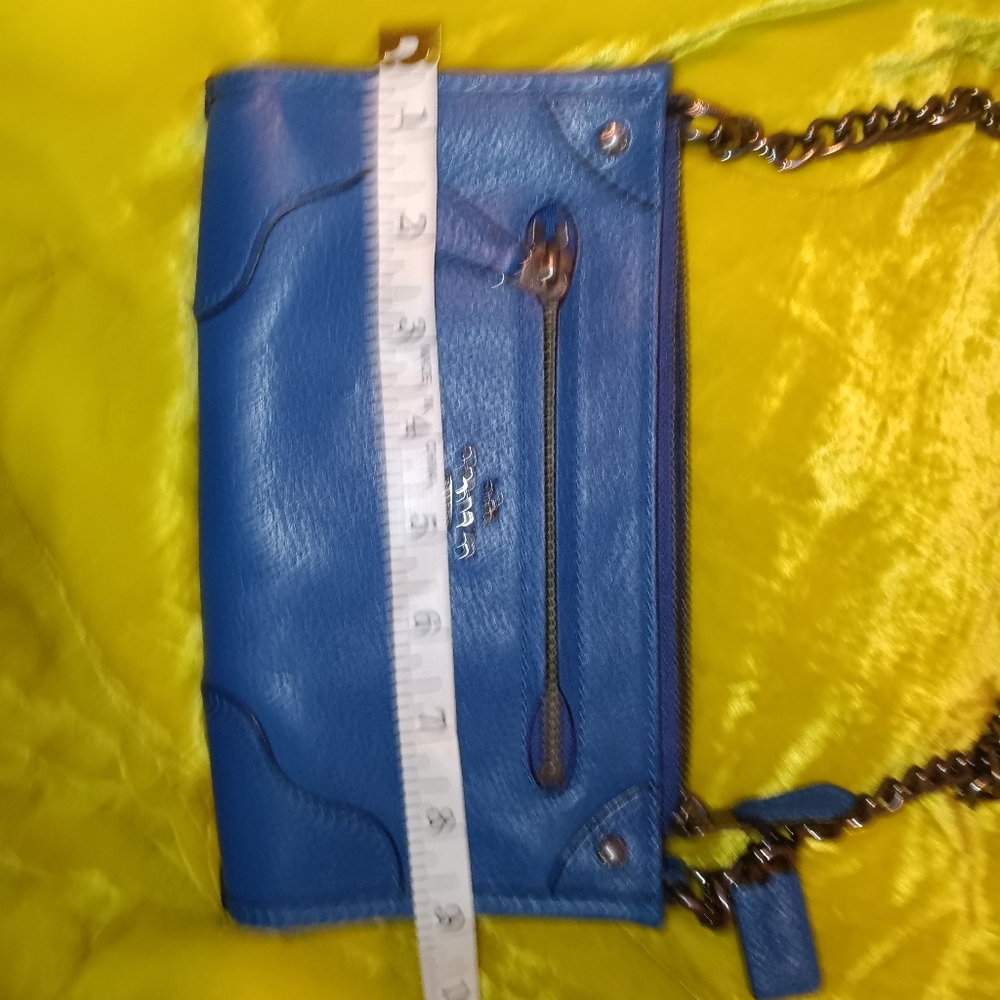 Coach teal shoulder bag - Picture 5 of 6